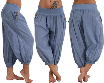 Ženske nove Aladdin priložnostne svoboden odrezana hlače