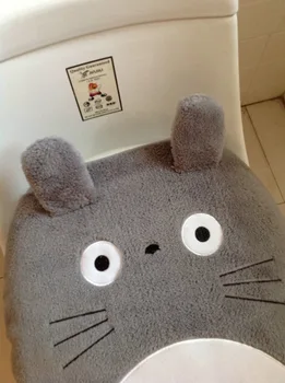 Živali slog Totoro, kopalnica, wc pokrov WC sedežne blazine okvir kopalna kad wc pokrov 3 kos wc