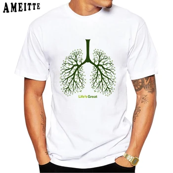 Življenje je Super, Natisnjeni T-Shirt Potrebujemo Zeleno Drevo Design Moških Vrhovi Mehko Priložnostne Tees 2019 prišlekov Poletje Hipster moška Majica s kratkimi rokavi